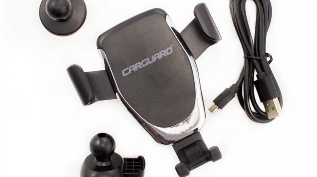 Carguard Suport Telefon Auto Pentru Grila Ventilatie Cu Încărcător Wireless UCC004