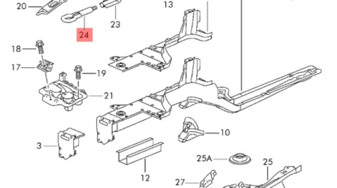 Carlig tractare Volkswagen Polo (9N3) Hatchback 1.2 BZG 2009 VOLKSWAGEN POLO (9N_) [ 2001 - 2012 ] OEM 6K0803615C