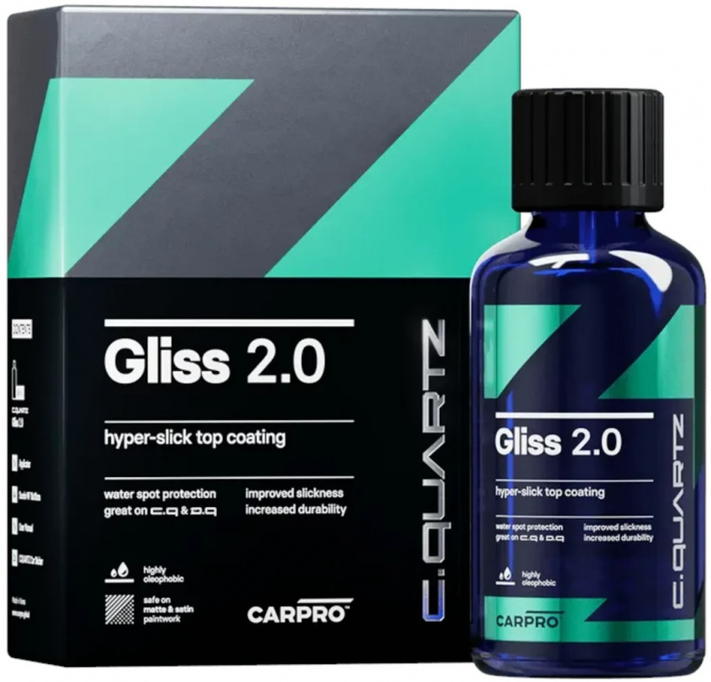 Carpro CQuartz Gliss 2.0 Hyper Slick Top Coat Kit Protectie Ceramica Super Fin 30ML CPGL30