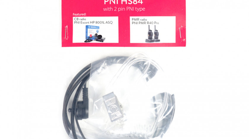 Casca cu microfon si tub acustic PNI HS84 cu 2 pini mufa PNI-K PNI-HS84