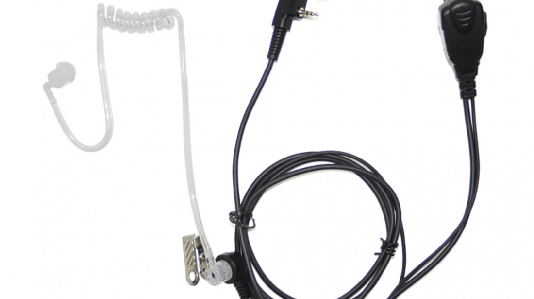 Casca cu tub acustic transparent si microfon PNI HS81L cu 2 pini tip PNI-K compatibila cu statia PNI HP 8001L si statiile radio Kenwood PNI-HS81L