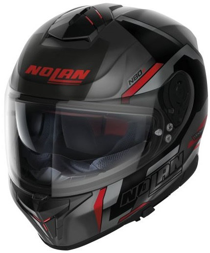 Casca Moto Integrala Full-Face Nolan N80-8 Wanted N-Com 71 Negru Mat / Gri / Rosu Marimea XS N880006...