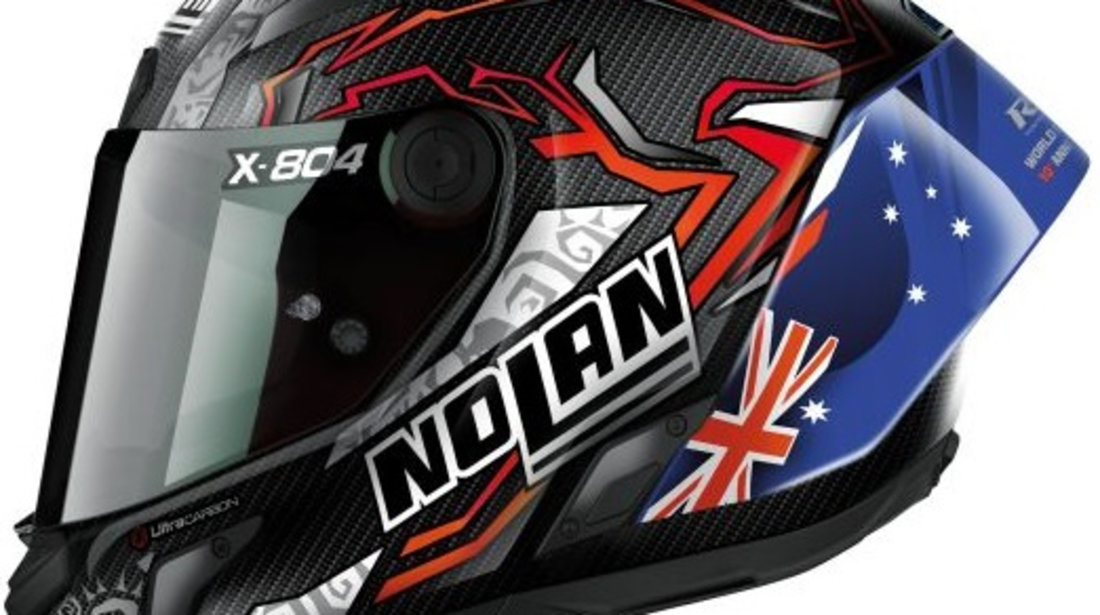 Casca Moto Integrala Full-Face Nolan X-804 RS U.C. Replica - C.Checa 26 Negru / Rosu / Albastru / Carbon Marimea XXL X84000606-026-XXL