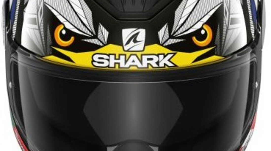 Casca Moto Shark D-Skwal 2 Oliveira Falco Negru Albastru / Galben Marimea M HE4053E-KBR-M