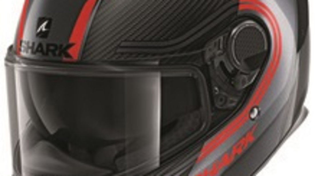 Casca Moto Shark Spartan GT Carbon Tracker Negru / Gri / Rosu Marimea XL HE7007E-DAR-XL