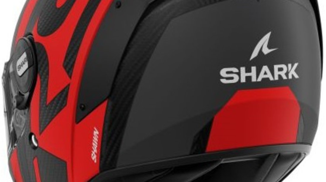 Casca Moto Shark Sparton RS Carbon Shawn Mat Negru / Rosu / Carbon Marimea L HE8156E-DAR-L