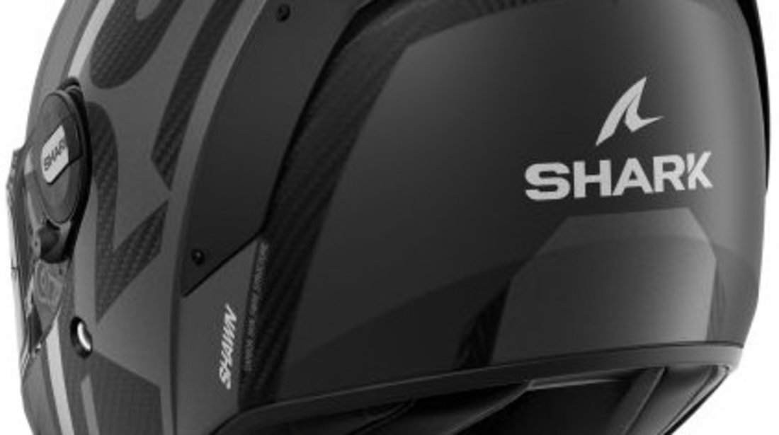 Casca Moto Shark Sparton RS Carbon Shawn Mat Negru / Gri / Carbon Marimea M HE8156E-DSA-M