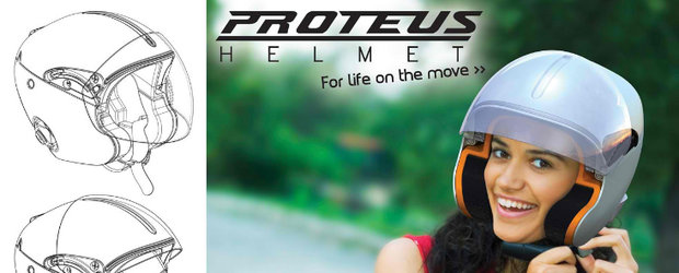 Casca plianta de motocicleta de la Proteus, nominalizata la Dyson Awards