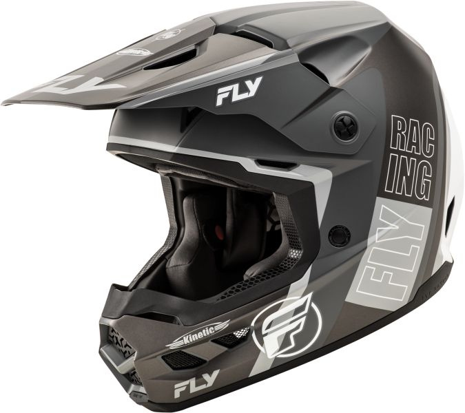 Casca Unisex Moto Fly Enduro Kinetic Negru / Alb / Gri Marimea XXL FLY 73-86622X