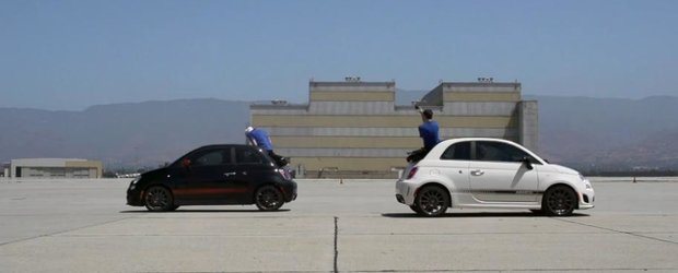 Cascadorii imposibile realizate cu ajutorul unor Abarth 500