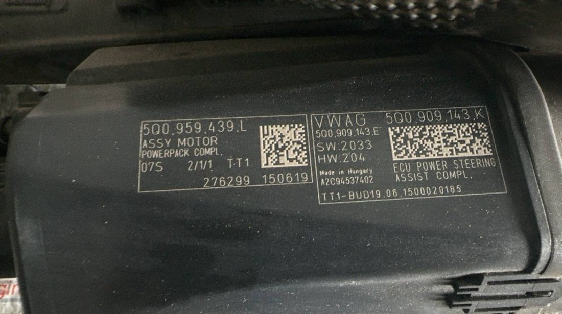 Caseta de directie electrica 5Q0909143K SKODA Superb III Hatchback (3V3) 1.6 TDI 120 cai