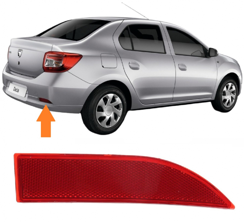 Catadioptru Bara Spate Dreapta Am Dacia Logan 2 2012→ 265600427R 5517