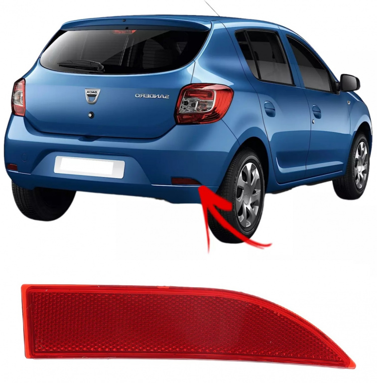 Catadioptru Bara Spate Dreapta Am Dacia Sandero 2 2012→ 265600427R 5517