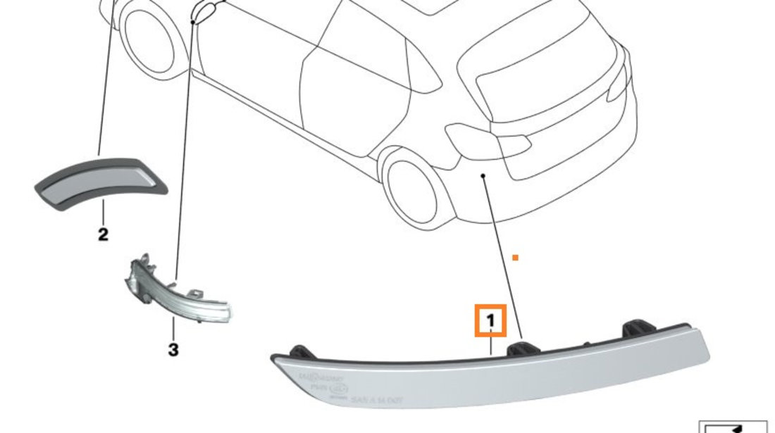 Catadioptru Bara Spate Stanga Oe Bmw Seria 2 F45 2013→ 63147850601