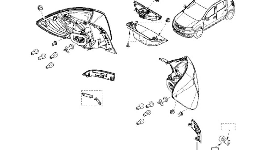 Catadioptru Bara Spate Stanga Oe Dacia Logan 2 2012→ 265659019R