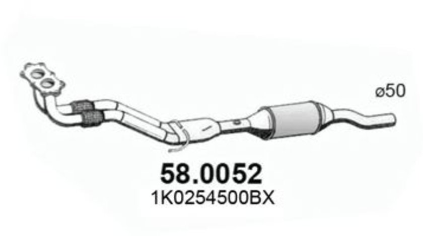 Catalizator AUDI A3 (8P1) (2003 - 2012) ASSO 58.0052 piesa NOUA