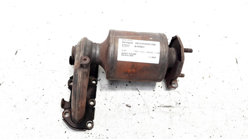 Catalizator, cod 03C131701D, 03C178AB, Seat Ibiza 4 (6L1), 1.2 benz, AZQ (idi:542361)