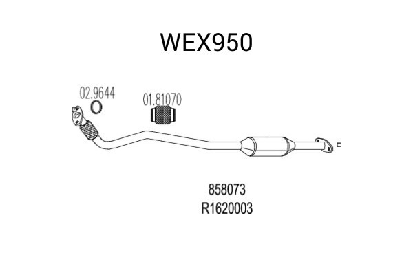 Catalizator OPEL VECTRA B (36) (1995 - 2002) QWP WEX950 piesa NOUA