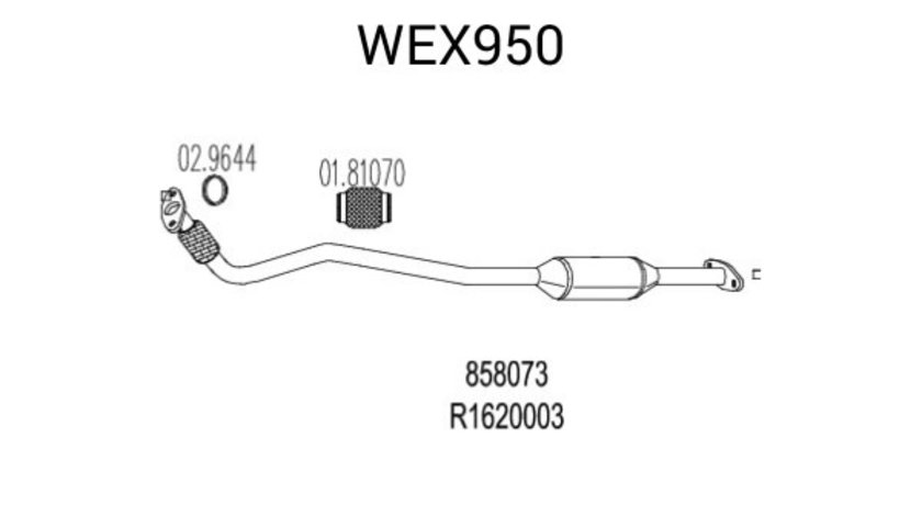 Catalizator OPEL VECTRA B (36) (1995 - 2002) QWP WEX950 piesa NOUA