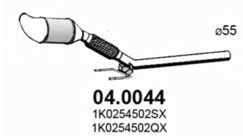 Catalizator SKODA OCTAVIA II Combi (1Z5) (2004 - 2013) ASSO 04.0044 piesa NOUA