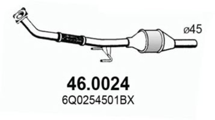 Catalizator VW POLO (9N) (2001 - 2012) ASSO 46.0024 piesa NOUA