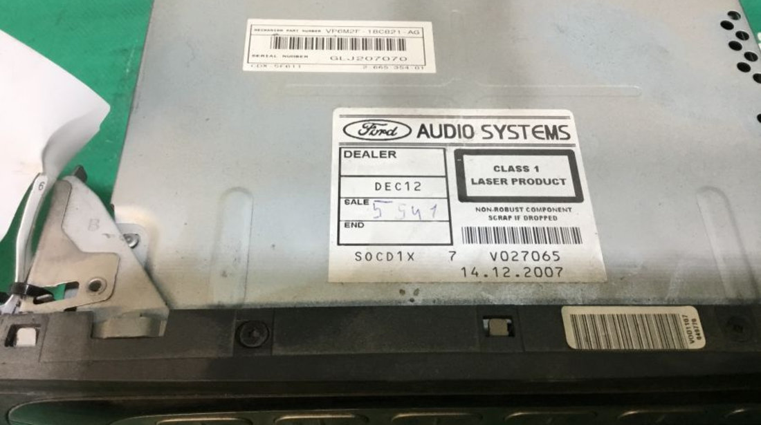 Cd Audio 7m5t18c939ae Sony Ford FOCUS C-MAX 2003-2007