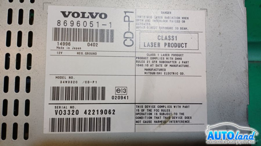 Cd Audio 8696051 Volvo S40 II MS 2004