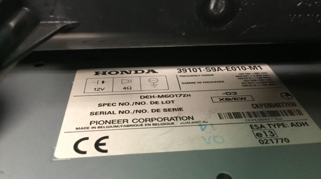 Cd Audio Ckpe004877ew Honda CR-V II RD 2002-2006