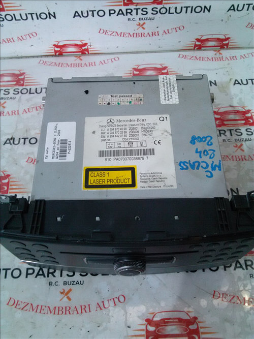 Cd auto MERCEDES-BENZ C CLASS W204 an fabr. 2008
