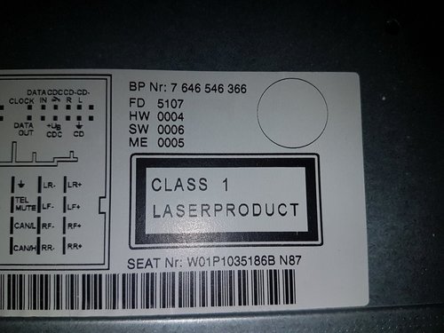Cd player 1p1035186b cu mp3 seat leon 1p 2005-2010