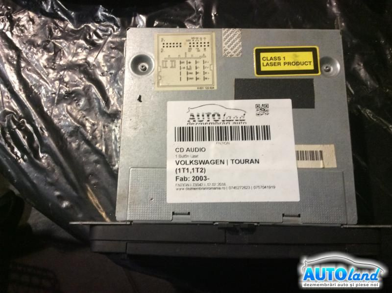 Cd Player Auto 1k0035186c 1 Buton Uzat Volkswagen TOURAN 1T1,1T2 2003