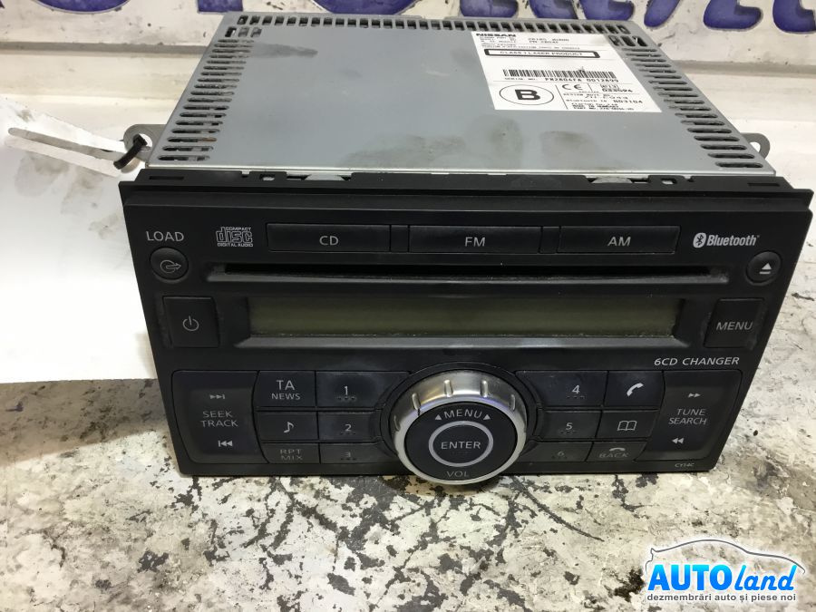 Cd Player Auto 28185jd400 Nissan QASHQAI J10,JJ10 2007