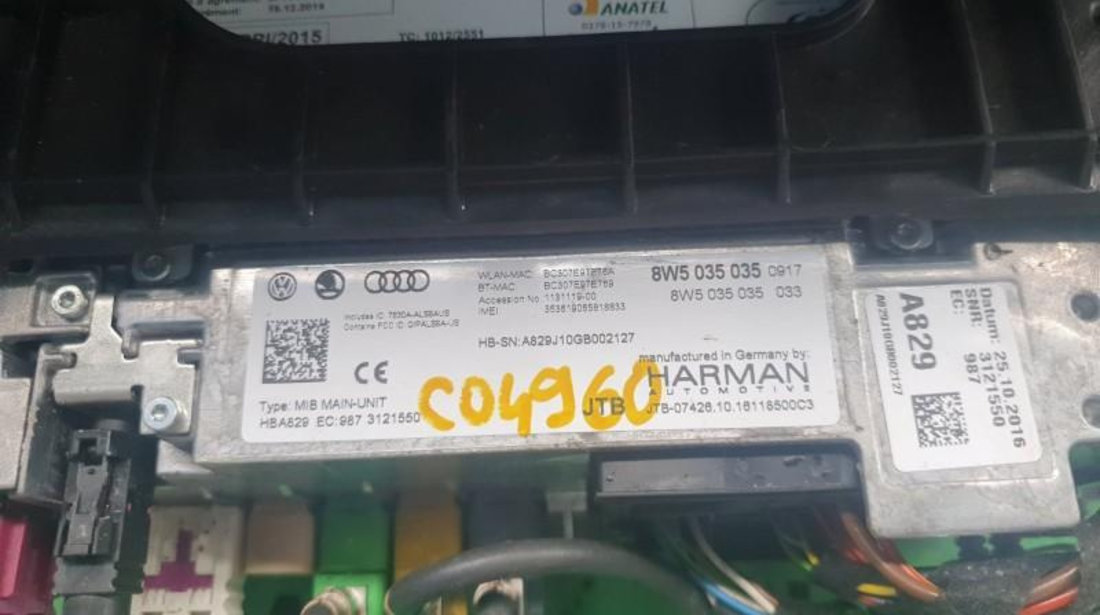 Cd player auto Audi A5 (2007->) [8T3] 8w5035035