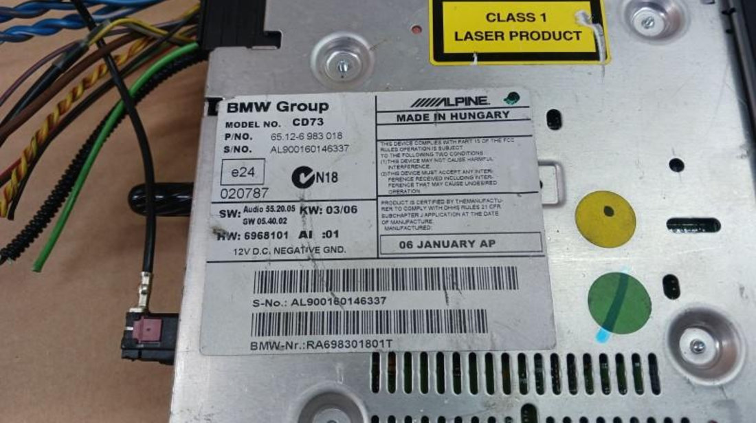 Cd player auto BMW Seria 3 (2005->) [E90] 6983018