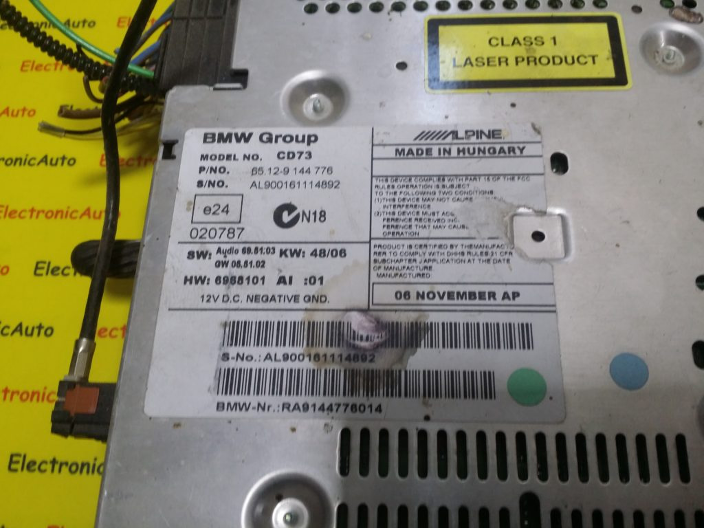 CD Player BMW, 65129144776, AL900161114892, 6968101