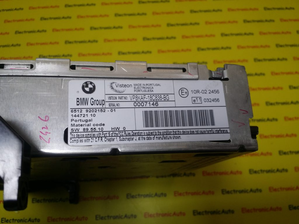 CD Player BMW, VP8KAF18C838BG, 6512920215201, 10R022456