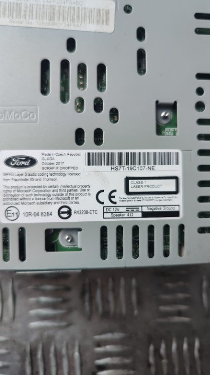 CD player Ford Mondeo MK5 2.0 TDCI 4x4 cod motor T8CC,transmisie automata ,an 2017 cod HS7T-19C107-N...