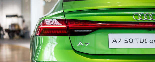 Ce atatea culori anoste. El si-a comandat noul AUDI A7 Sportback in Java Green si atrage toate privirile