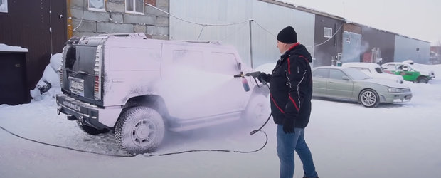 Ce se intampla daca-ti speli masina la -40 de grade Celsius? VIDEO cu cel mai tare experiment de pe internet
