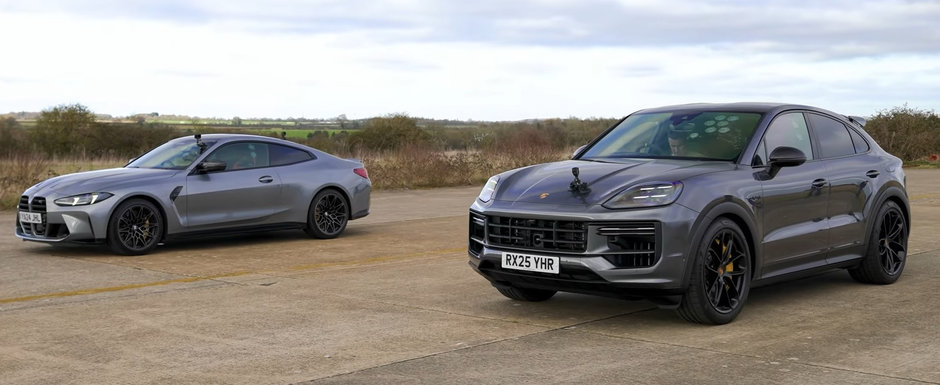 Cea mai buna dovada ca puterea NU inseamna totul. Noul BMW M4 Competition bate la liniute Porsche Cayenne Turbo E-Hybrid Coupe, desi are cu 209 cai mai putin Cea mai buna dovada ca puterea NU inseamna totul. Noul BMW M4 Competition bate la liniute Porsche Cayenne Turbo E-Hybrid Coupe, desi are cu 209 cai mai putin
