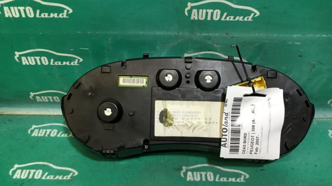 Ceas Bord 0102600093 1.6 HDI Peugeot 308 4A ,4C 2007