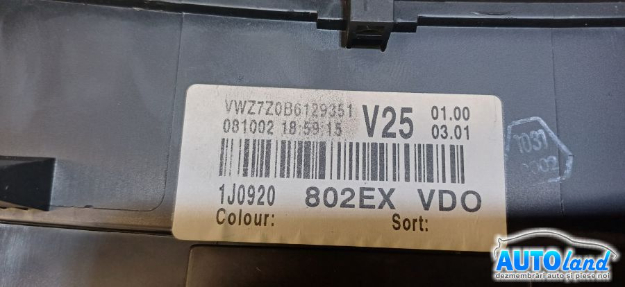 Ceas Bord 1j0920802ex 1.9 TDI Volkswagen GOLF IV 1J1 1997-2005