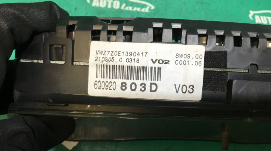 Ceas Bord 6q0920803d Volkswagen POLO 9N 2001