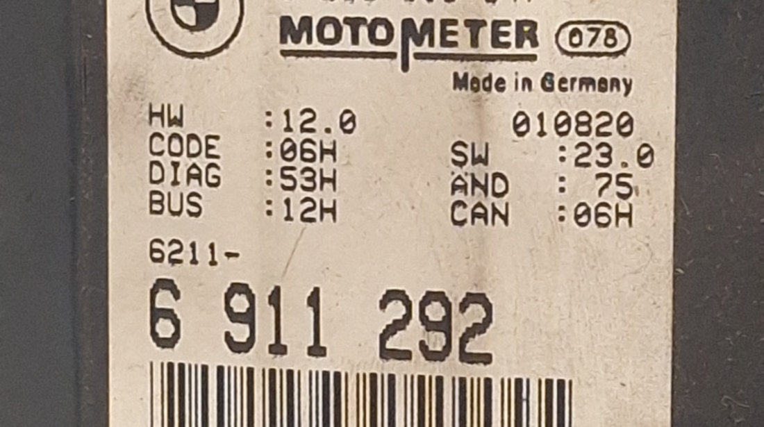 Ceas Bord Anglia - Afisaj Mile Si Km,motorina BMW 3 (E46) 1998 - 2007 Motorina 6911292, 0263606347, 0 263 606 347, 1036017005, 1 036 017 005