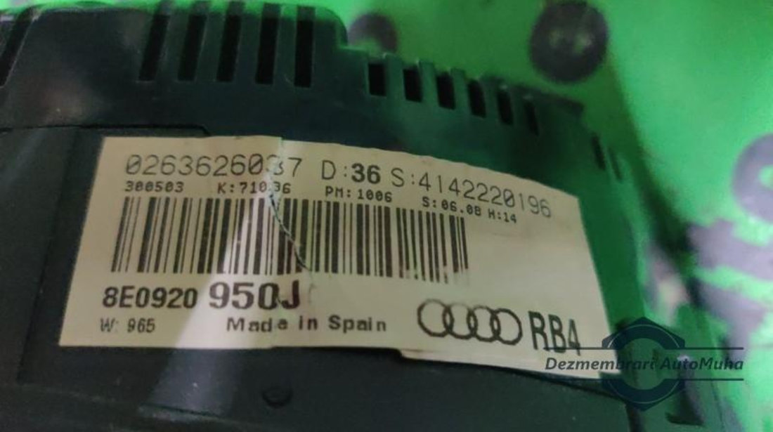 Ceas bord Audi A4 (2001-2004) [8E2, B6] 0263626037
