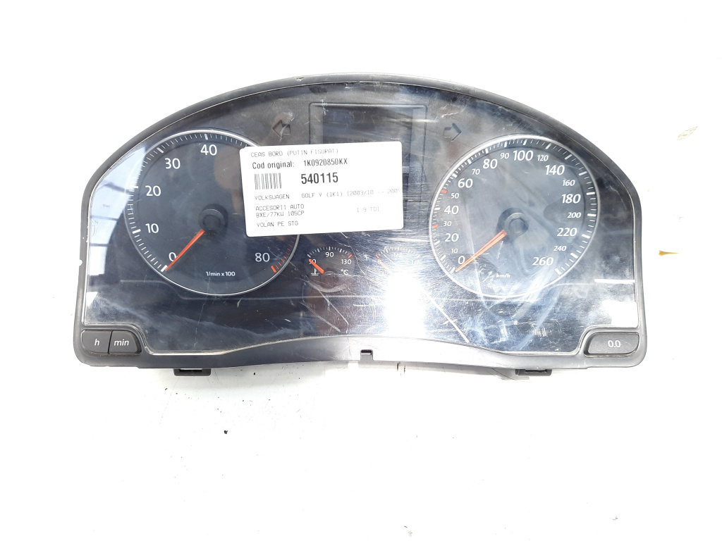 Ceas bord, cod 1K0920850KX, Vw Golf 5 (1K1) (id:540115)