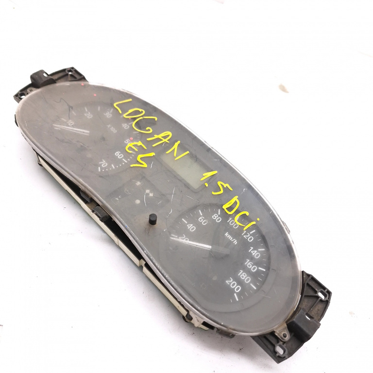Ceas Bord / Instrument De Bord Dacia Logan (Ls) 2004-2012 1.5 Dci (Ls04) K9K 892 Motorina Europa - Afisaj In Km Motorina 216775001, 216720407, 21672040-7, Dac7E5
