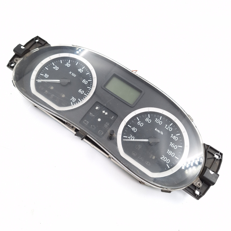 Ceas Bord / Instrument De Bord Dacia Logan (Ls) 2004-2012 Europa - Afisaj In Km Benzina 216774992, 8200752820, 281205157 A, 281104455 E