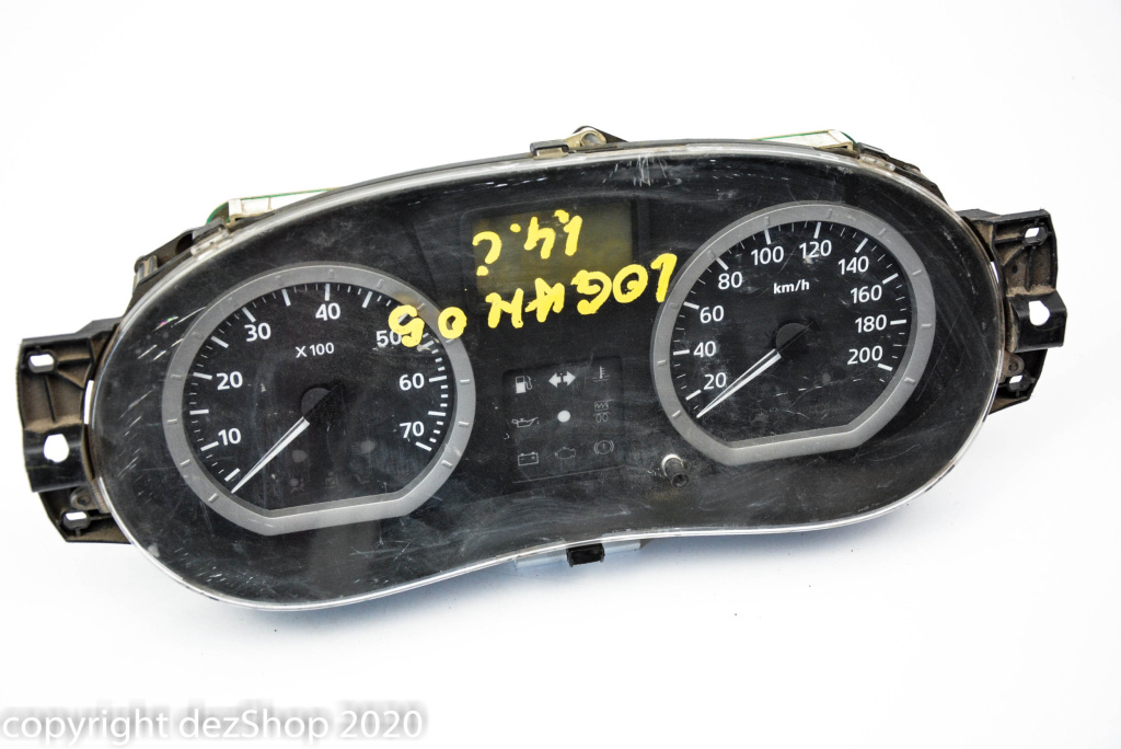 Ceas Bord / Instrument De Bord Dacia Logan (Ls) 2004-2012 Europa - Afisaj In Km 8200377739, 21672040-7