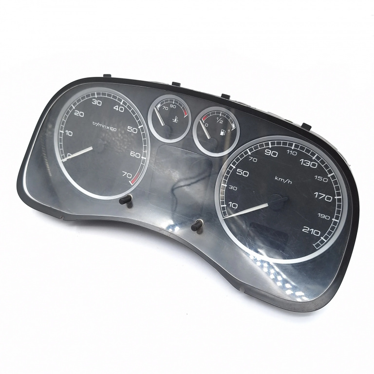 Ceas Bord / Instrument De Bord Peugeot 307 2001-2008 1.6 16V Nfu (Tu5Jp4) Benzina Europa - Afisaj In Km Benzina 216518625, 216518703, P9646742280, 216746373, Ns0071355X Sagem